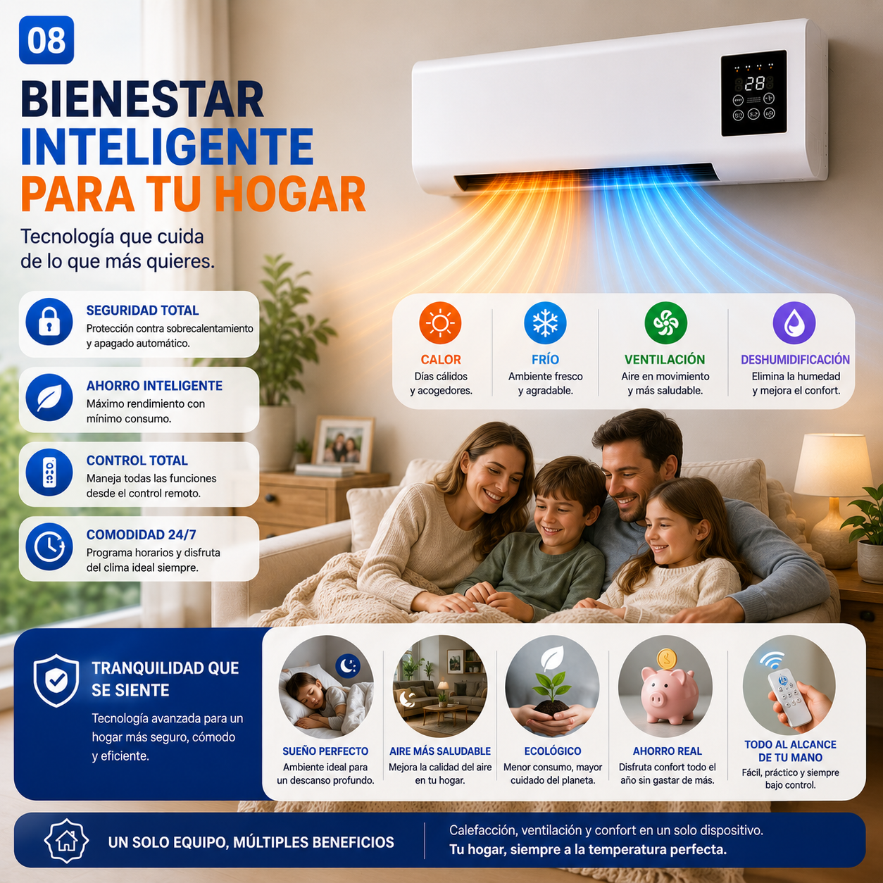 Mini aire acondicionado portátil 2 en 1