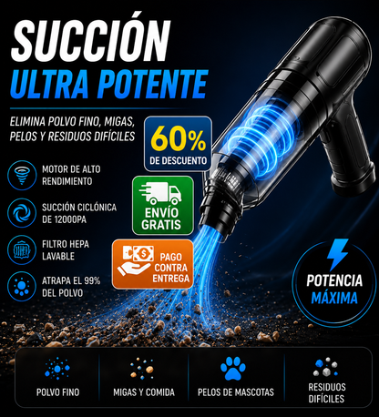 🔥 Aspiradora Portátil Potente 5000Pa