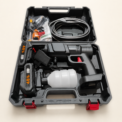 Contenido visible del kit de limpiadora portátil Novera