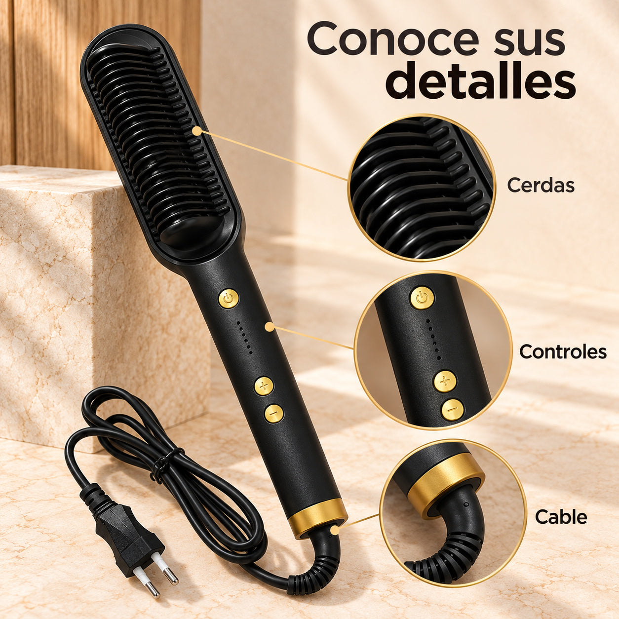 Cepillo Alisador Eléctrico — Funcionamiento