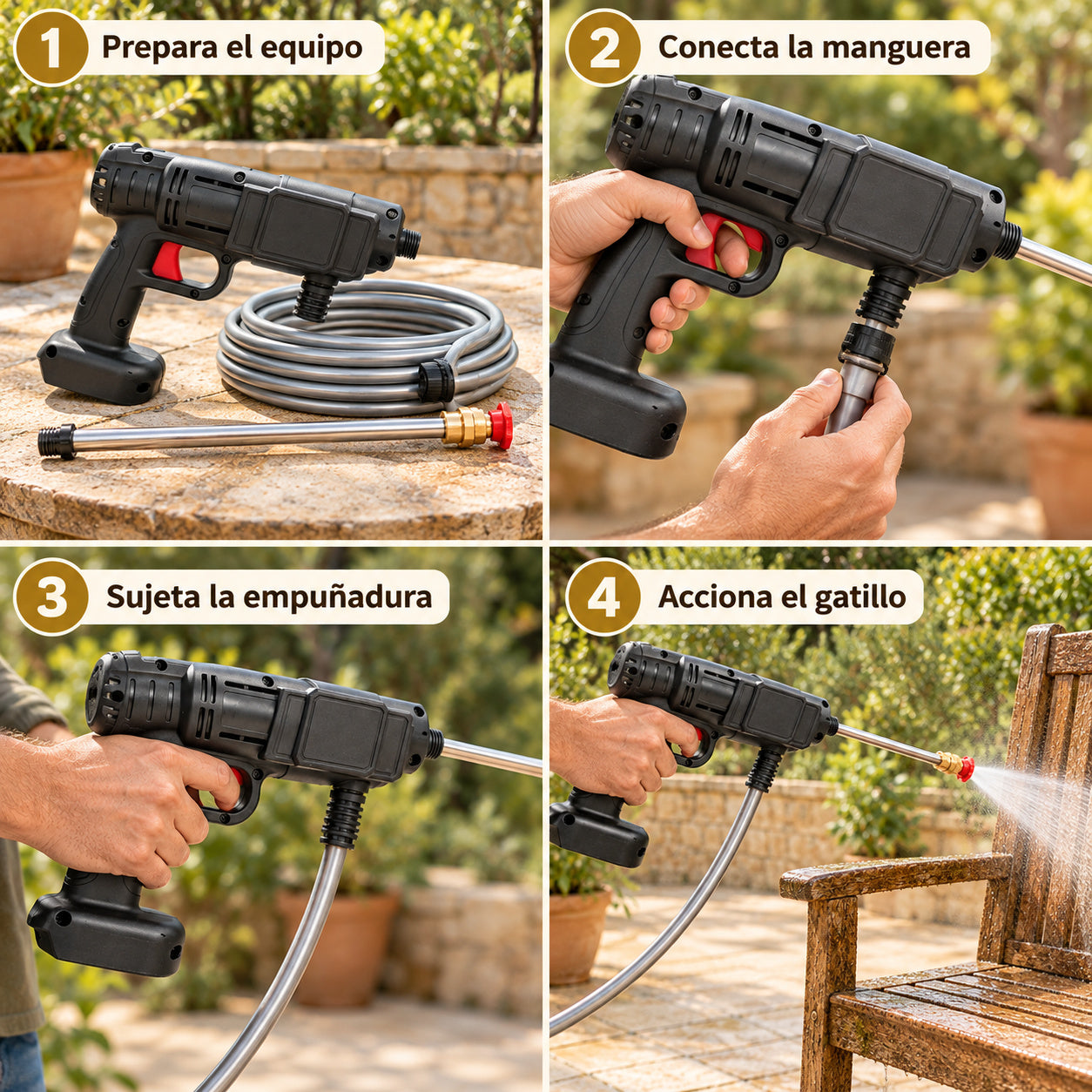 Limpiadora Portátil a Batería — Utilización