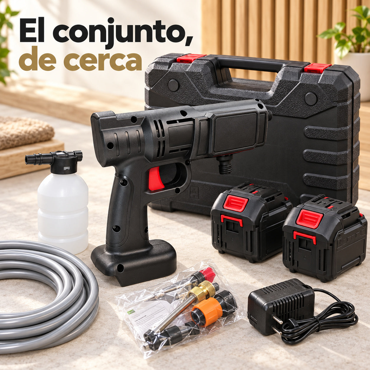 Limpiadora Portátil a Batería — Conjunto