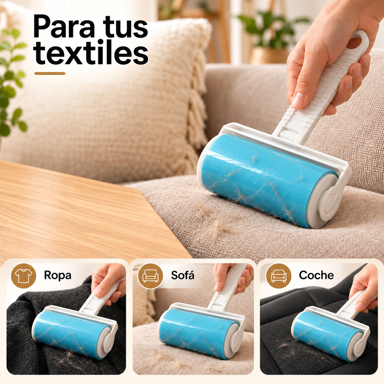 Rodillos Quitapelos Reutilizables — Utilidad