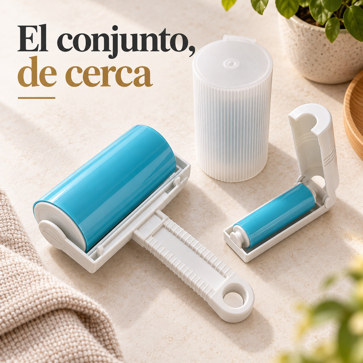 Rodillos Quitapelos Reutilizables — Conjunto