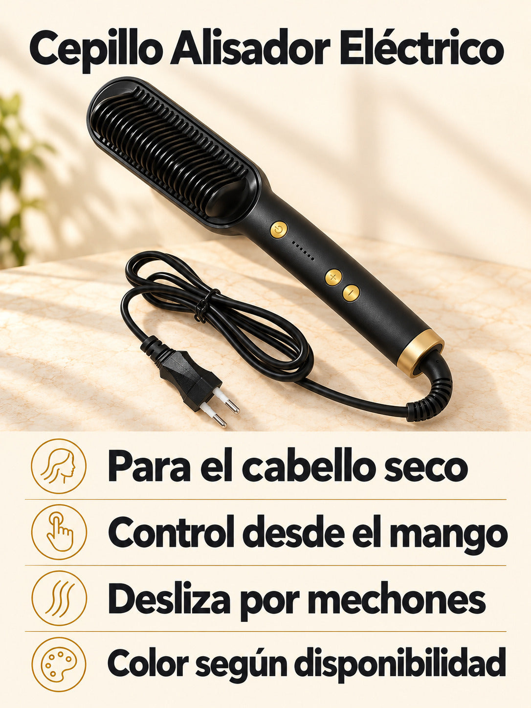 Ficha visual resumida de Cepillo Alisador Eléctrico