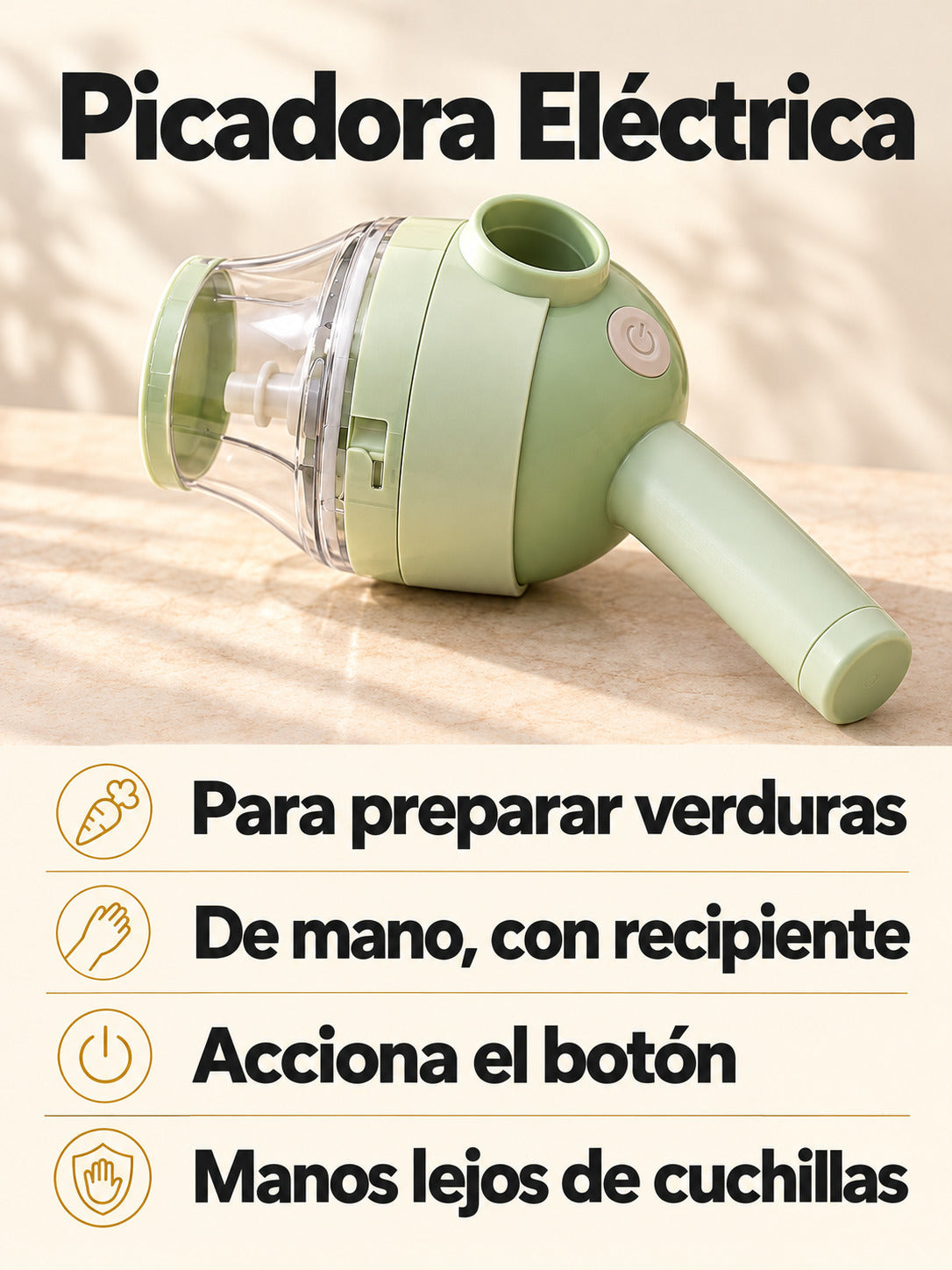 Ficha visual resumida de Picadora Eléctrica